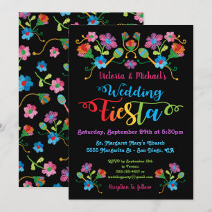 Folk Art Mexican Fiesta Wedding Invitation