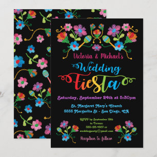 Folk Art Mexican Fiesta Wedding Invitation