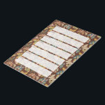 Folk Art Moths, Butterflies Weekly Planner Notepad<br><div class="desc">Stay organised in style with this weekly planner notepad. Each sheet has seven boxes,  one for each day of the week so you can keep track of scheduled events. The pretty pad features a background of folk art style moths illustrations in earthy colours against a warm brown background.</div>