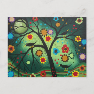 FOLK ART Never Alone BY LORI EVERETT postcard