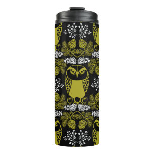Folk Art Owl Prints Thermal Tumbler