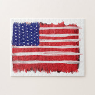 Folk Art Painted Flag Jigsaw Puzzle