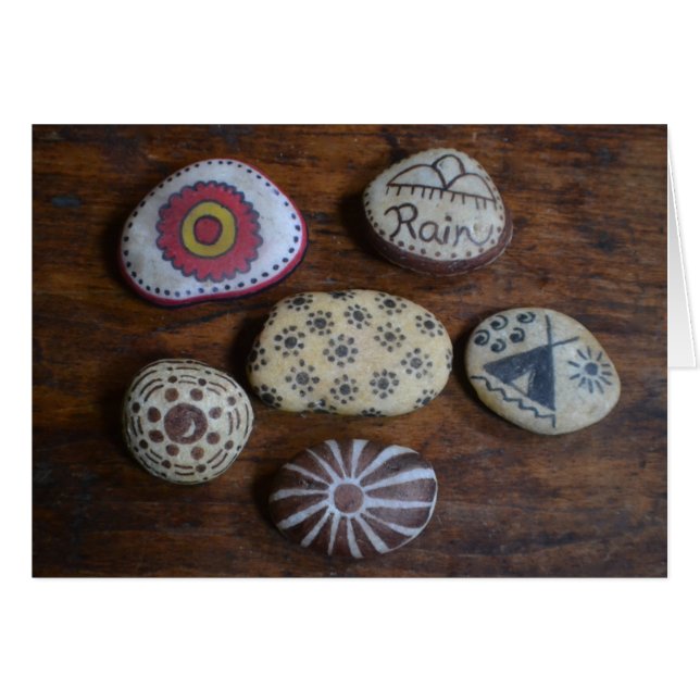 Folk Art Painted Stones (Front Horizontal)