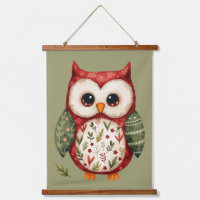 Folk Art Patchwork Owl Cottagecore