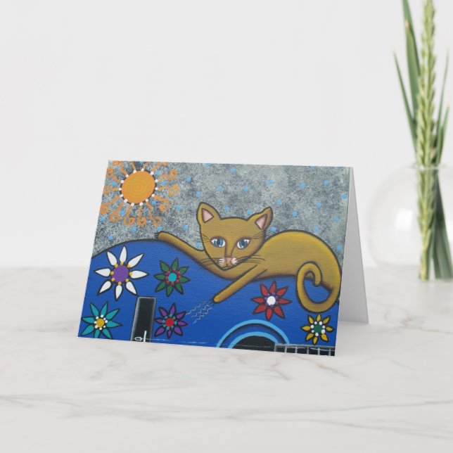 Folk Art Play It Again By Lori Greeting Card (Front)