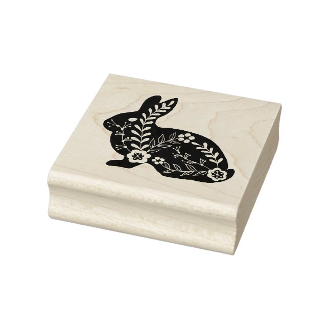 Folk Art Rabbit Rubber Stamp (Stamp)