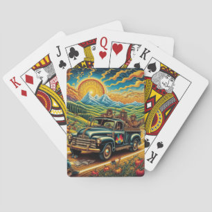 Folk Art Road Trip Playing Cards