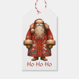 Folk Art Santa Claus Gift Tags