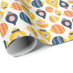 Folk Art Sardine Style Christmas Ornaments Wrapping Paper<br><div class="desc">Wrap your presents in a joyful burst of colour and unique design with this festive Christmas wrapping paper. This design is a celebration of holiday cheer, perfect for anyone who loves a modern, folk-art-inspired style with a nod to the trendy sardine or fisherman aesthetic. The pattern features a collection of...</div>