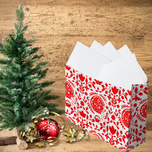 Folk Art Sleeping Fox Large Gift Bag