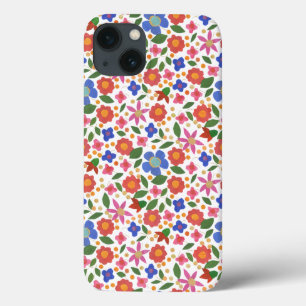 Folk Art Style Floral on White iPad Mini Case