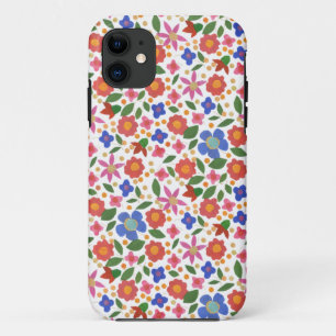Folk Art Style Floral, White iPhone 5 Xtreme Case