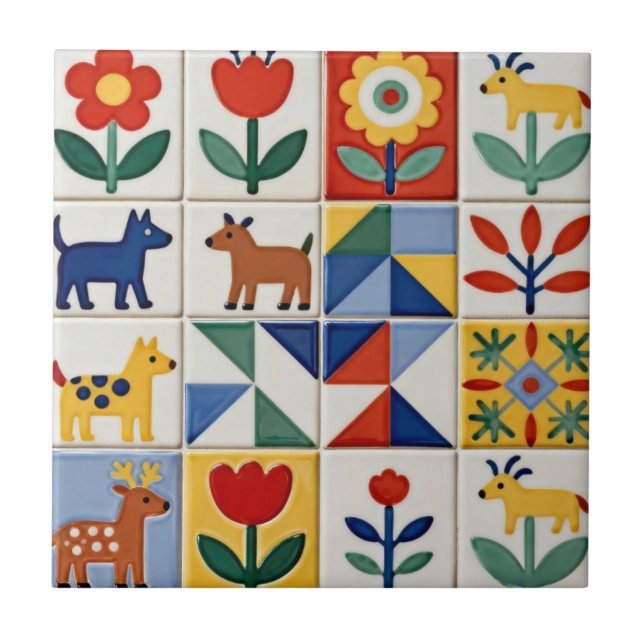 Folk Art Tile (Front)