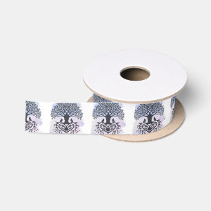Folk Art Tree of Life Satin Ribbon