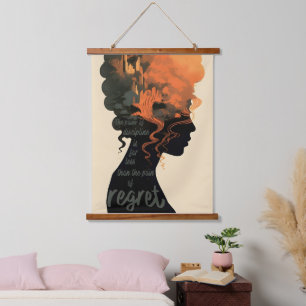 folk artabstract arttropical plants woman hanging tapestry
