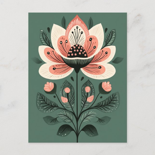 Folk Bloom #239 Postcard (Front)