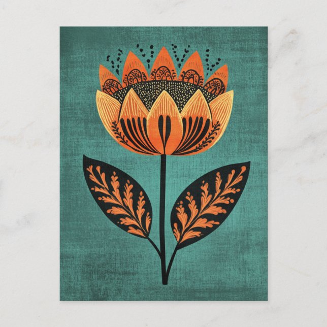 Folk Bloom No.256 Postcard (Front)