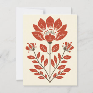Folk Bloom No.262 Postcard