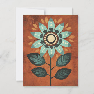 Folk Bloom No.266 Postcard