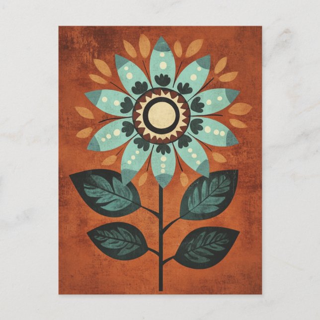 Folk Bloom No.266 Postcard (Front)