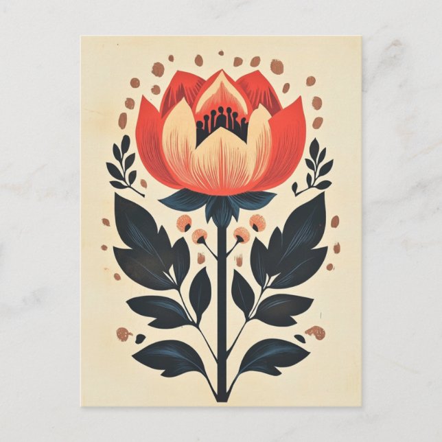 Folk Bloom No.277 Postcard (Front)