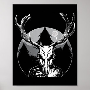 Folk Creature Moon Wendigo Forest Halloween Poster