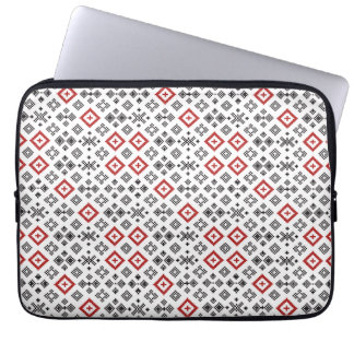 Folk Cross Stitch Seamless Pattern Laptop Sleeve