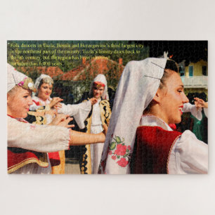 Folk Dancers in Tuzla Bosnia Large Jigsaw Puzzle