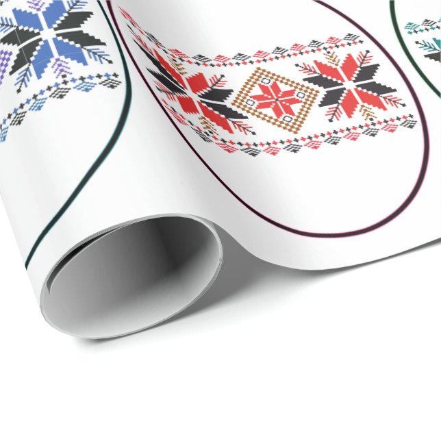 Folk Design Wrapping Paper (Roll Corner)