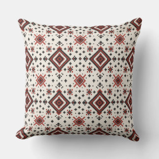 Folk Diamond Cross Stitch Seamless Pattern Cushion
