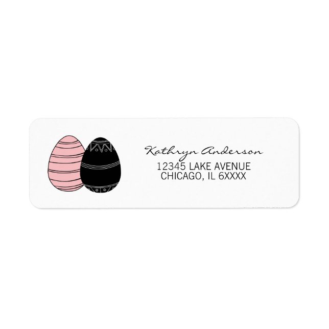 Folk Easter Eggs Address Labels (Front)