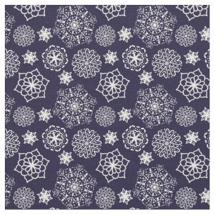 Folk floral blue II pattern Fabric