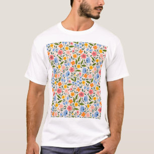 Folk Floral: Colourful Small Patterns T-Shirt