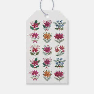Folk Florals Christmas Gift Tags