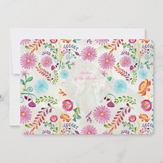 Folk Flowers Mother of Bride Gift- Customisable (Front)