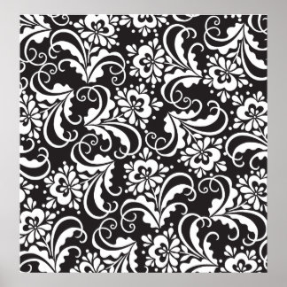 folk flowers poster