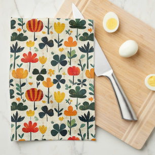 Folk Garden Clover Tea Towel