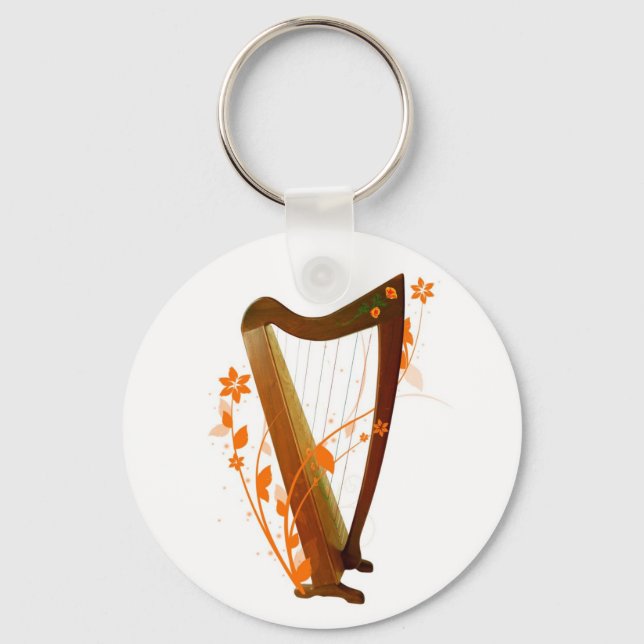 Folk Harp Key Chain (Front)