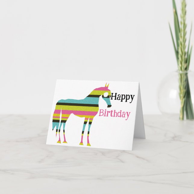 Folk Horse  Thank You Card (Front)