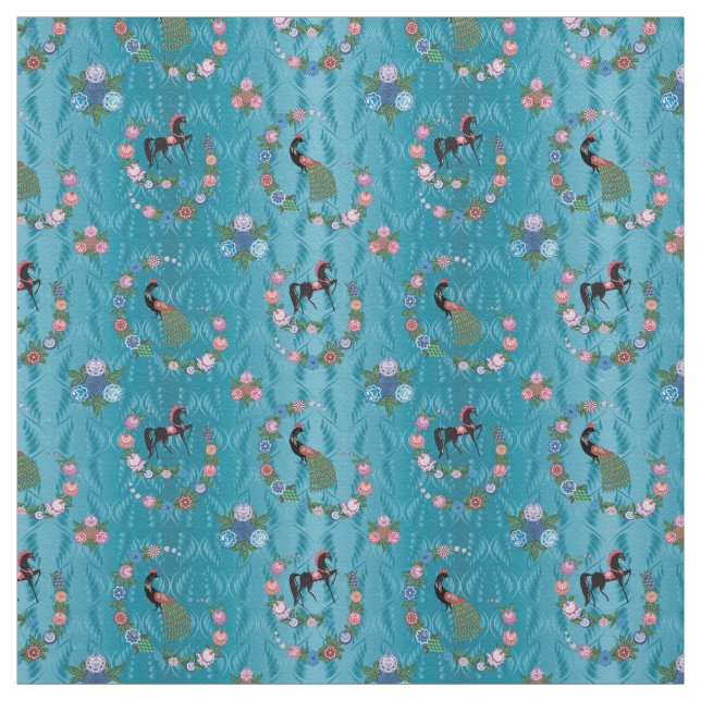 Folk Hungarian Pattern Fabric (Swatch)
