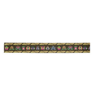 Folk Hungarian Pattern Satin Ribbon