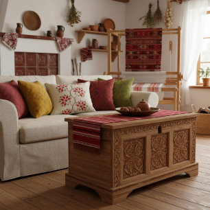 Folk-Inspired Home Decor Decorative Cushion