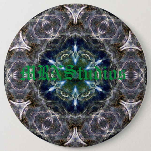 Folk Mandala  Button (Front)