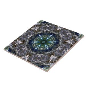 Folk Mandala Ceramic Tile