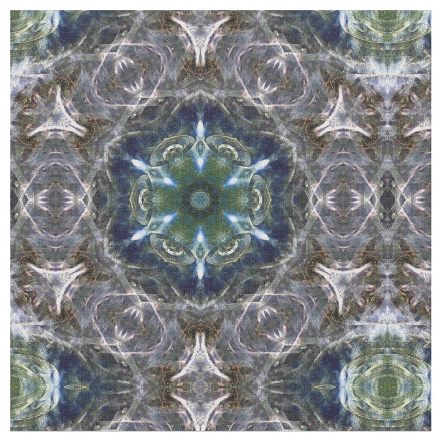 Folk Mandala  Fabric (Close Up)