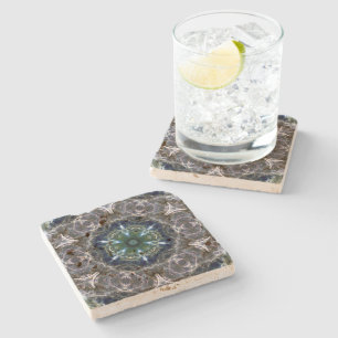 Folk Mandala  Stone Coaster