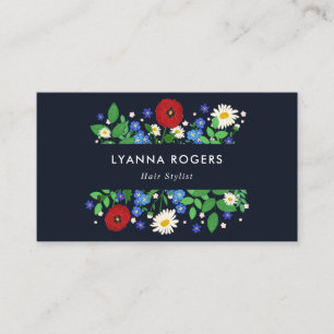 Folk Meadow - Poppies & Daisies Business Card
