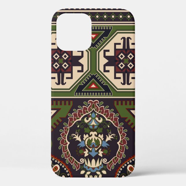 Folk ornamental seamless pattern. Geometric ethnic Case-Mate iPhone Case (Back)