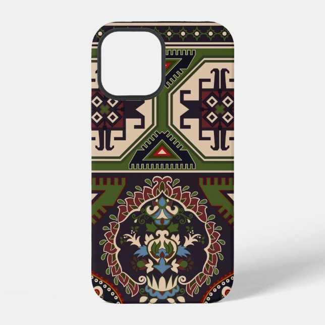 Folk ornamental seamless pattern. Geometric ethnic iPhone Case (Back)