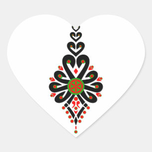 Folk pattern of Polish highlanders - Parzenica Heart Sticker